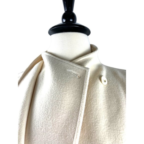 Ted Lapidus 100% Wool Coat in Cream, Women's Size 8 US - Picture 9 of 16
